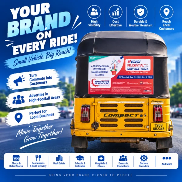 Custom auto rickshaw branding and advertising in Nabarangpur