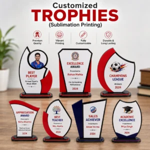 Customized MDF Trophies with Sublimation Printing | Premium Awards