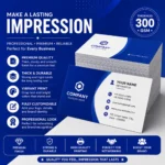Premium 300 GSM cards designed for professional networking, branding, and business promotion.