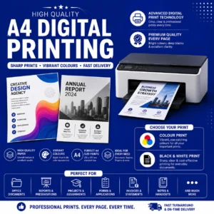 A4 colour and black and white digital printing service by BG Printers in Nabarangpur