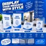 Custom acrylic display boards and stands for shops and offices in Nabarangpur
