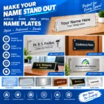 Custom acrylic door desk and office name plates in Nabarangpur