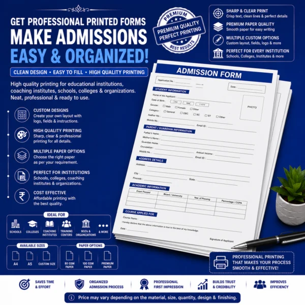 Admission Form Printing in Nabarangpur | BG Printers