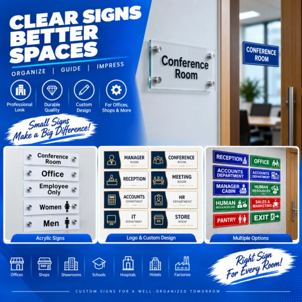 Custom door signs and office room signs in Nabarangpur