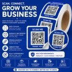 Custom QR code stickers for payments, reviews, social media and business promotion