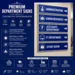 Custom department signs on sunboard for offices in Nabarangpur