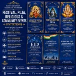 Festival puja religious and community event invitation cards in Nabarangpur Odisha