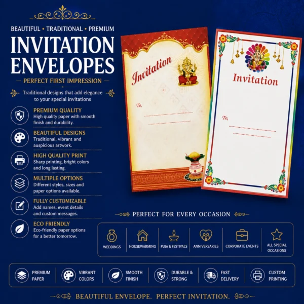 Traditional printed invitation envelopes in Nabarangpur Odisha