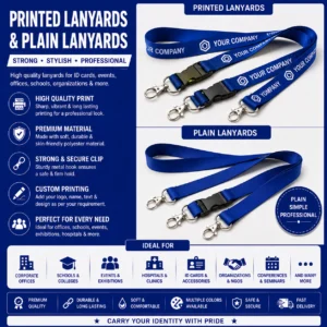 Custom printed and plain lanyards for ID cards in Nabarangpur Odisha