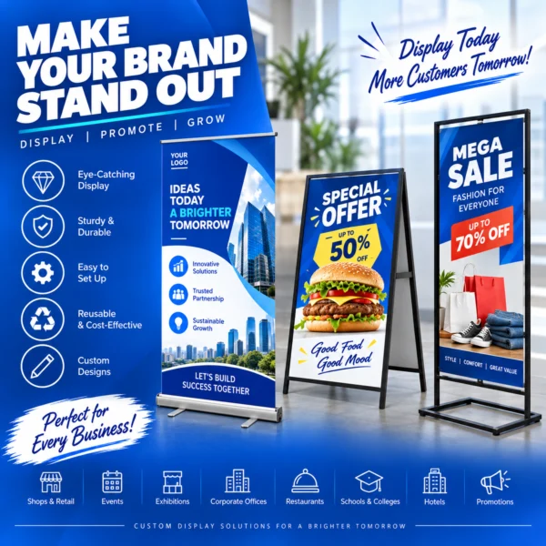 Custom promotional standee printing for events and business advertising in Nabarangpur