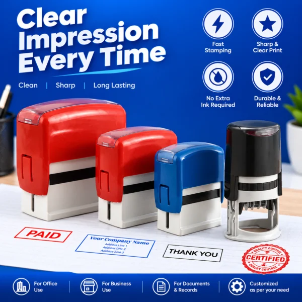 Custom self ink stamp printing for office and business use in Nabarangpur